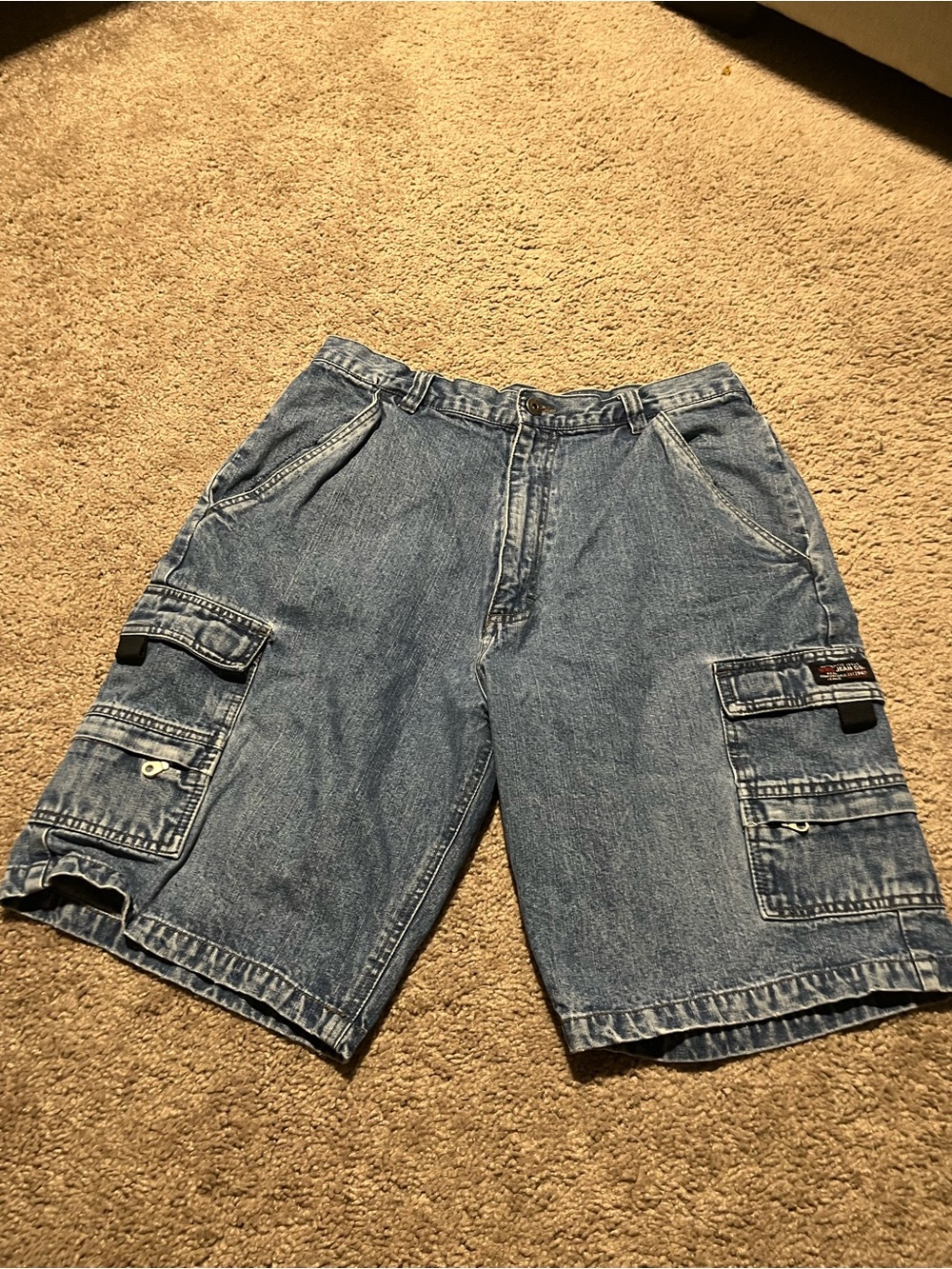 Wrangler WRG Jean Co. Denim Cargo Shorts Men's W34 Vintage Y2K Workwear